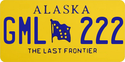 AK license plate GML222