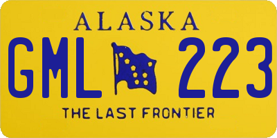AK license plate GML223
