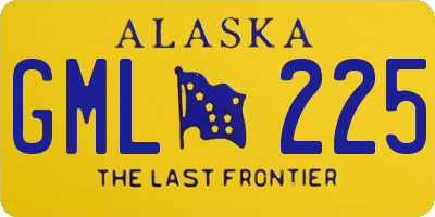 AK license plate GML225