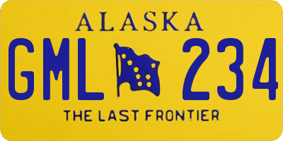 AK license plate GML234