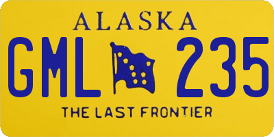 AK license plate GML235