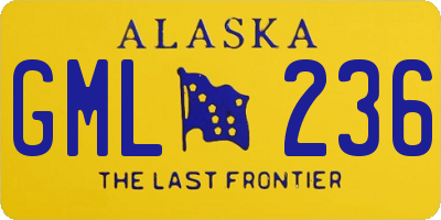 AK license plate GML236