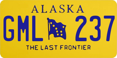 AK license plate GML237