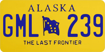 AK license plate GML239