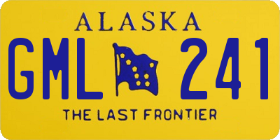AK license plate GML241