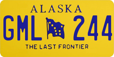AK license plate GML244