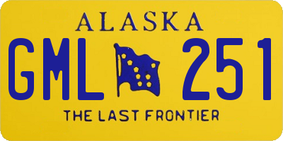AK license plate GML251