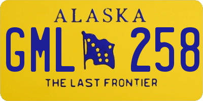 AK license plate GML258