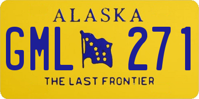 AK license plate GML271