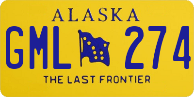 AK license plate GML274