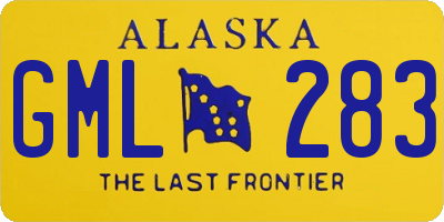 AK license plate GML283