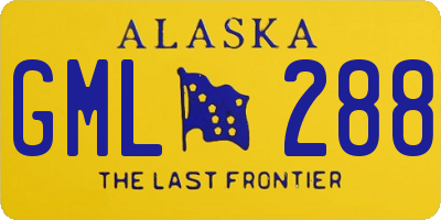 AK license plate GML288