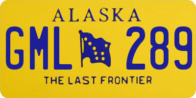 AK license plate GML289