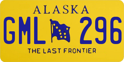 AK license plate GML296