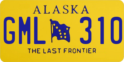 AK license plate GML310