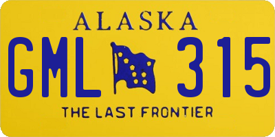 AK license plate GML315
