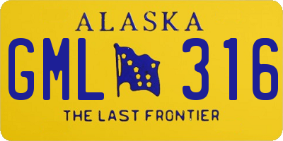 AK license plate GML316