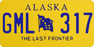 AK license plate GML317