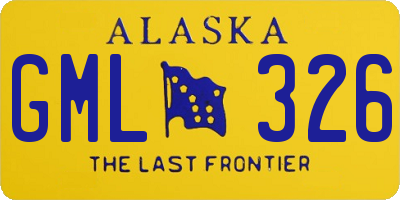 AK license plate GML326