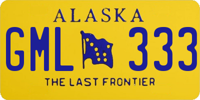 AK license plate GML333