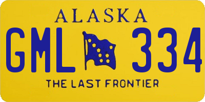 AK license plate GML334