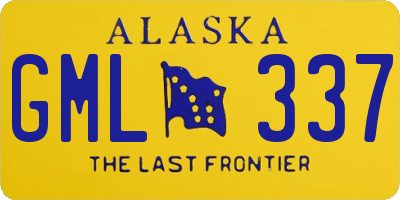 AK license plate GML337