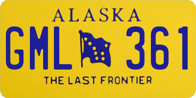 AK license plate GML361