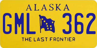 AK license plate GML362