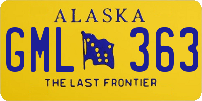 AK license plate GML363