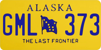 AK license plate GML373