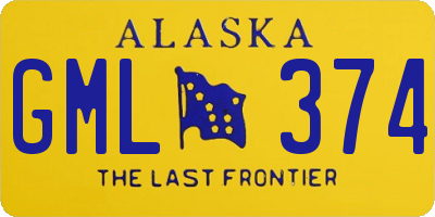 AK license plate GML374