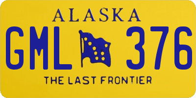 AK license plate GML376