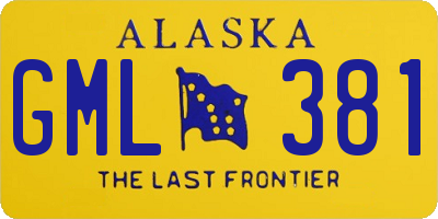 AK license plate GML381