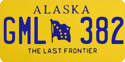 AK license plate GML382