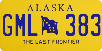 AK license plate GML383