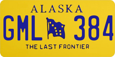 AK license plate GML384