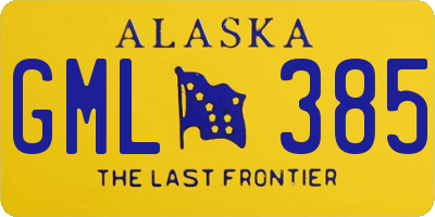 AK license plate GML385