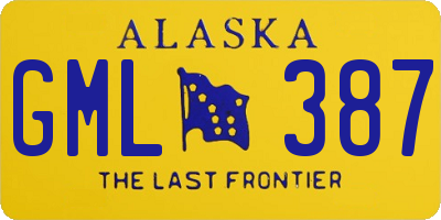 AK license plate GML387
