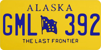 AK license plate GML392