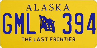 AK license plate GML394