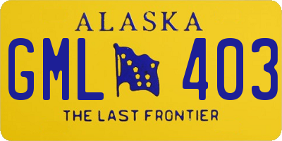 AK license plate GML403