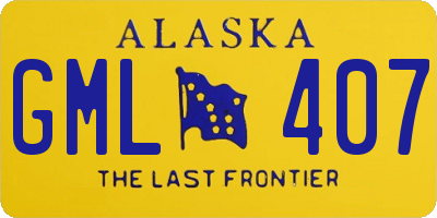 AK license plate GML407
