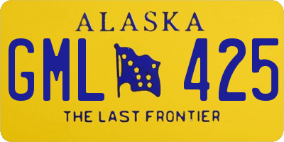AK license plate GML425