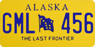 AK license plate GML456
