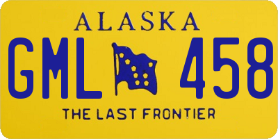 AK license plate GML458