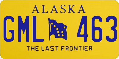 AK license plate GML463
