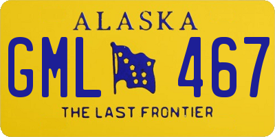 AK license plate GML467