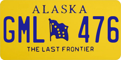 AK license plate GML476