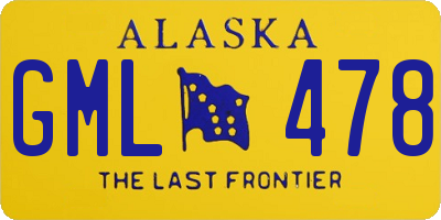 AK license plate GML478