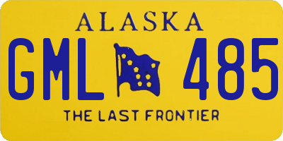 AK license plate GML485